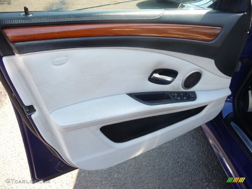 2008 BMW M5 Sedan Silverstone Door Panel Photo #55023822