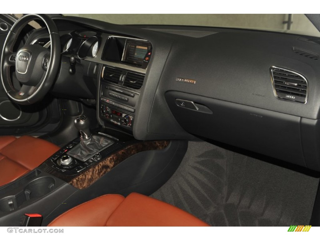 2009 Audi S5 4.2 quattro Tuscan Brown Silk Nappa Leather Dashboard Photo #55024671