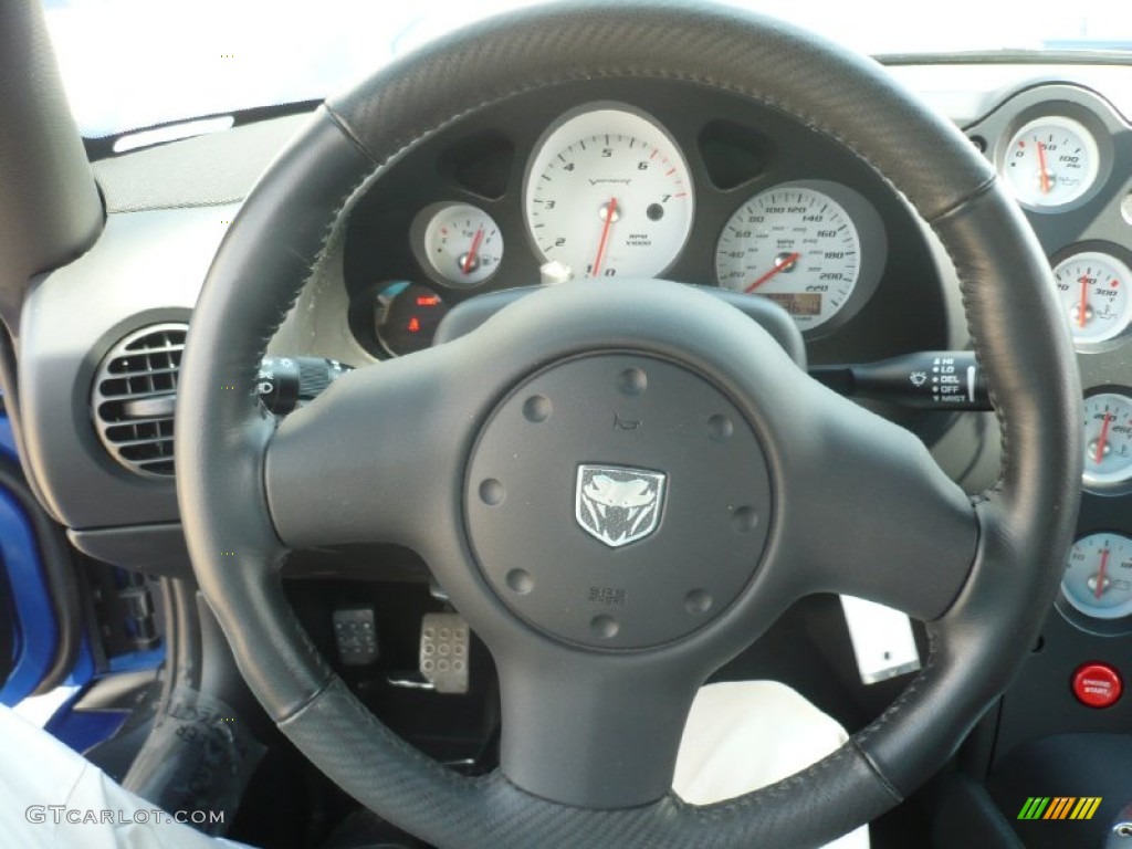 2006 Dodge Viper SRT-10 Coupe Black/Black Steering Wheel Photo #55024923