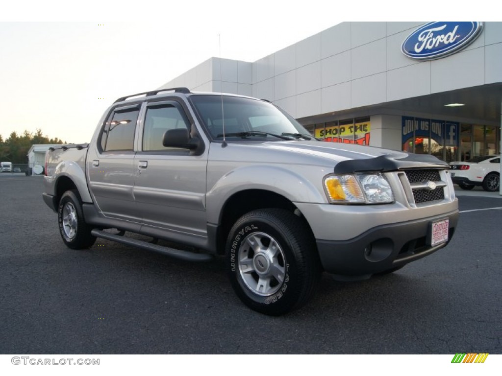 2004 Explorer Sport Trac XLT - Silver Birch Metallic / Medium Dark Flint/Dark Flint photo #1