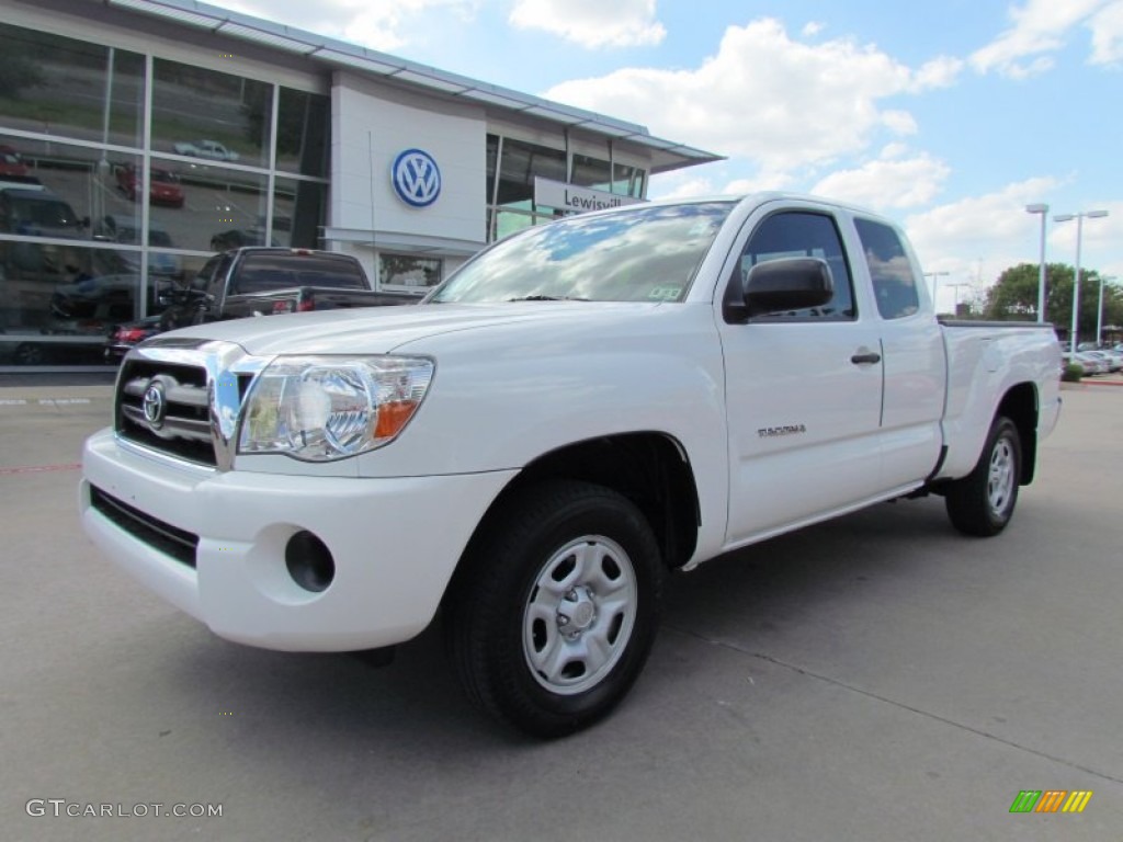 2008 Tacoma Access Cab - Super White / Graphite Gray photo #1