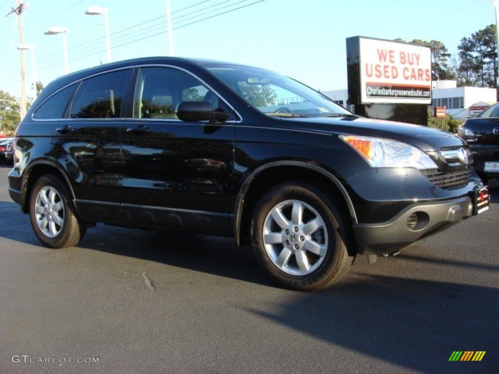 2009 CR-V EX-L 4WD - Crystal Black Pearl / Black photo #2