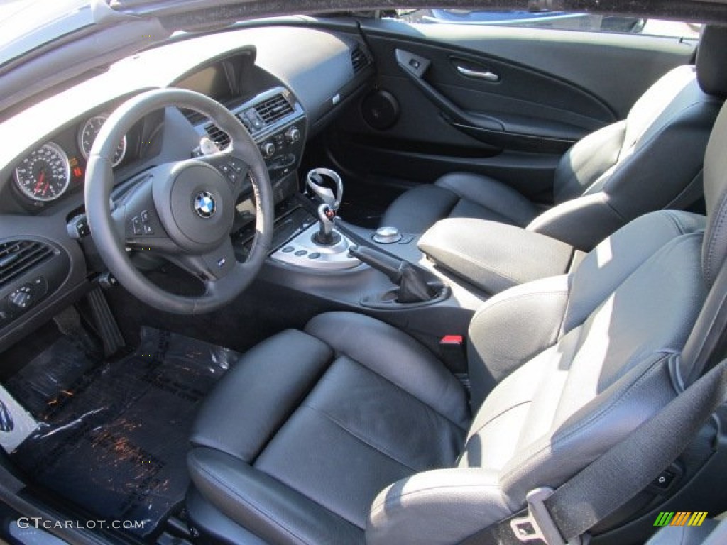 Black Interior 2007 BMW M6 Convertible Photo #55031220