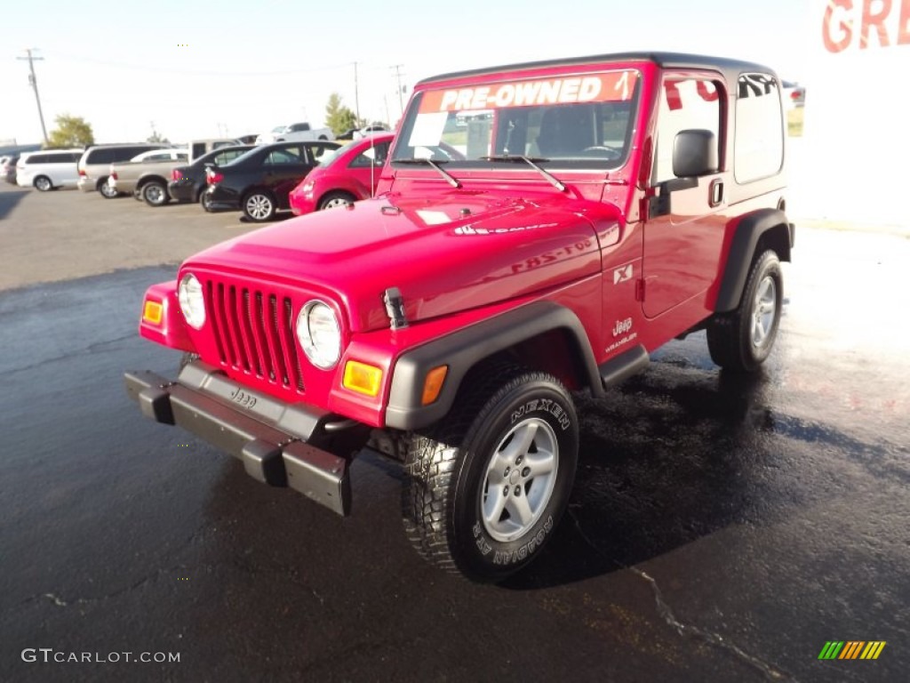 2006 Wrangler X 4x4 - Flame Red / Dark Slate Gray photo #3