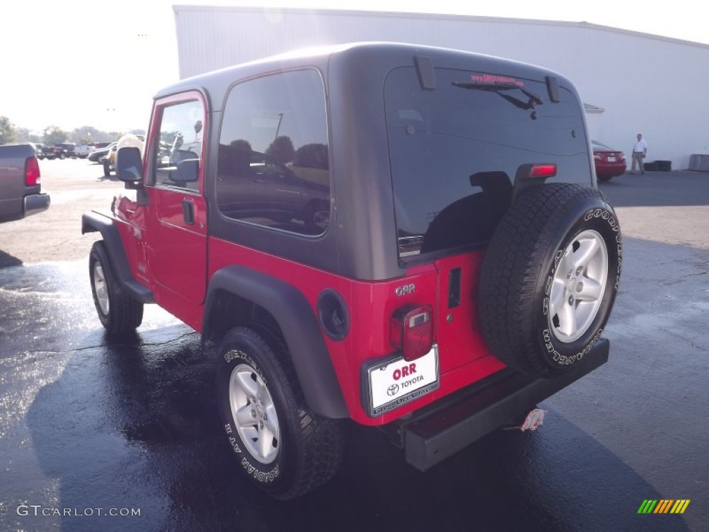 2006 Wrangler X 4x4 - Flame Red / Dark Slate Gray photo #5