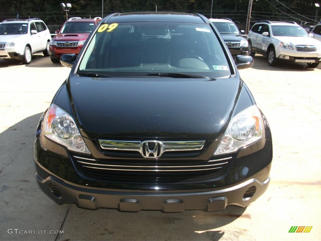 2009 CR-V EX-L 4WD - Crystal Black Pearl / Black photo #2