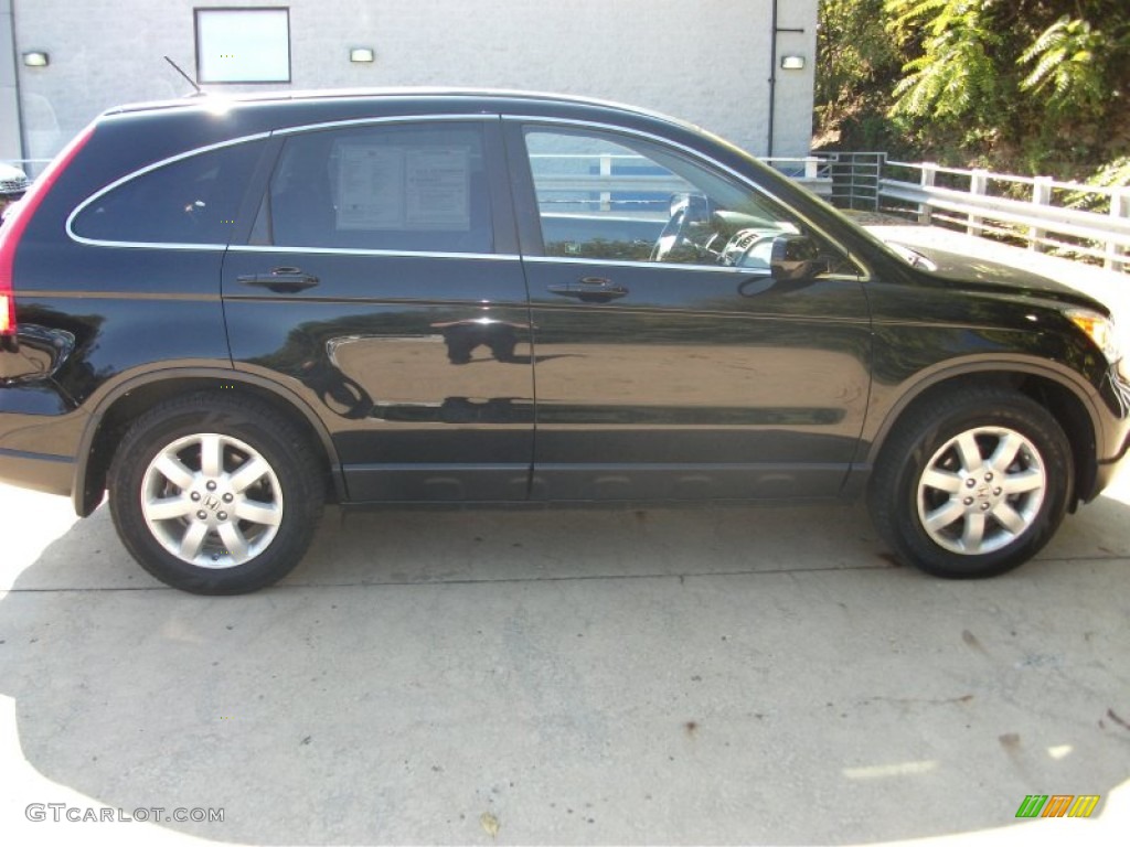 2009 CR-V EX-L 4WD - Crystal Black Pearl / Black photo #8
