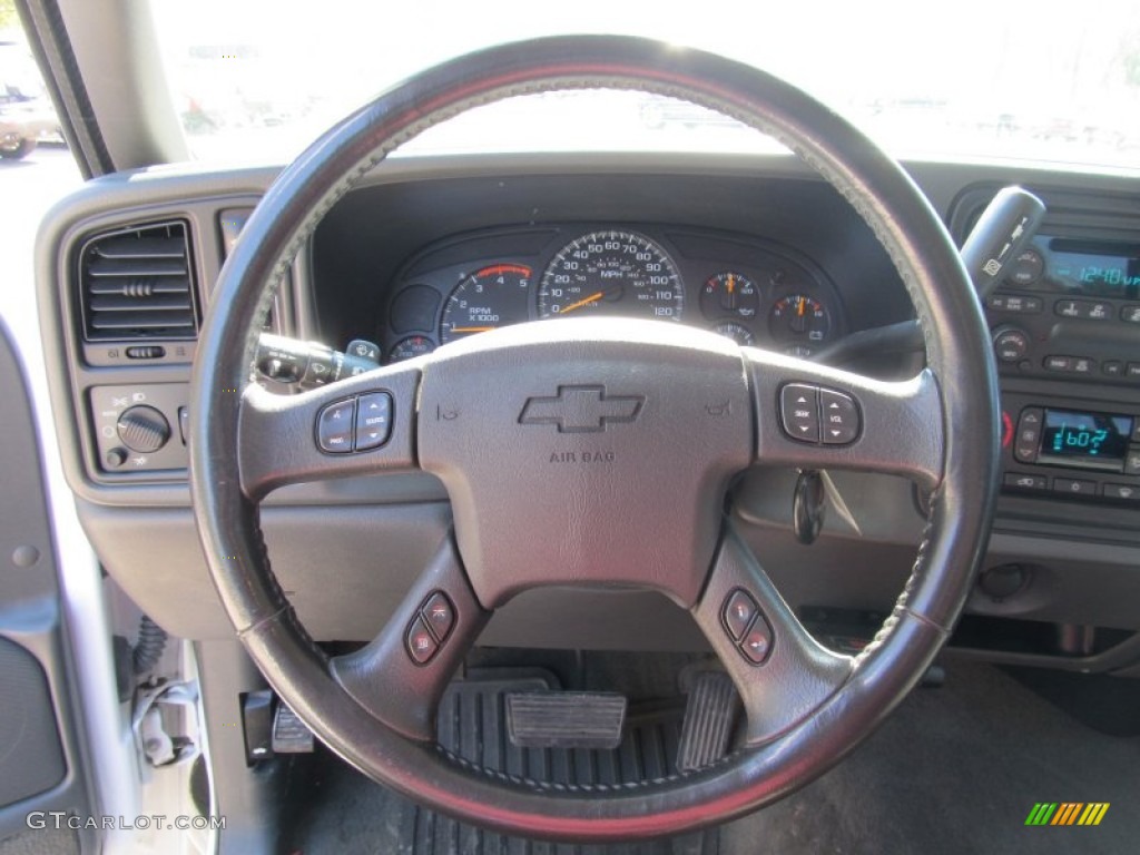 2005 Chevrolet Silverado 2500HD LS Extended Cab 4x4 Dark Charcoal Steering Wheel Photo #55035918