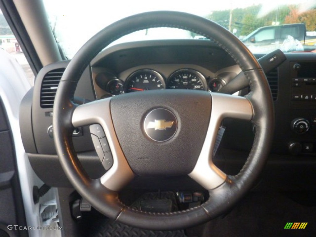 2009 Chevrolet Silverado 1500 LT Extended Cab 4x4 Ebony Steering Wheel Photo #55041062