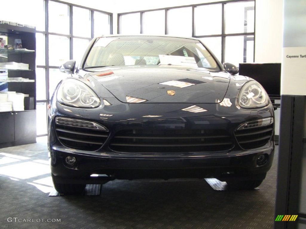 2012 Cayenne S Hybrid - Dark Blue Metallic / Luxor Beige photo #1