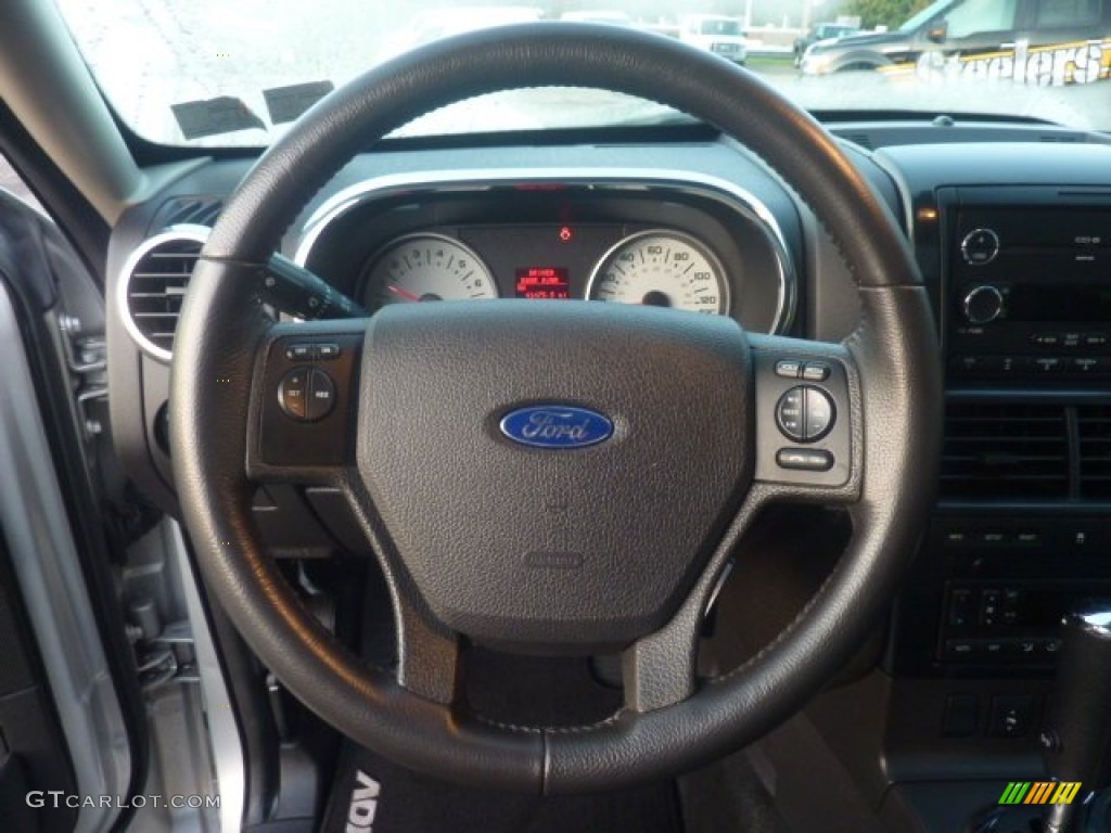 2009 Ford Explorer Sport Trac Adrenaline V8 AWD Charcoal Black Steering Wheel Photo #55041921