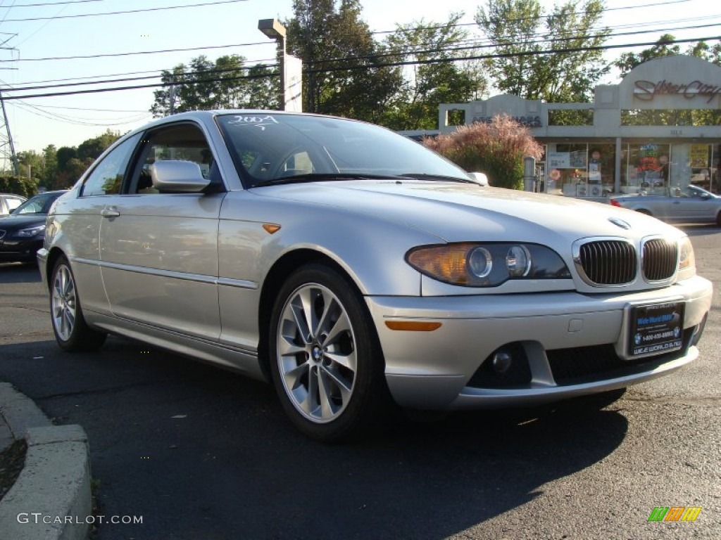 2004 3 Series 330i Coupe - Titanium Silver Metallic / Black photo #3