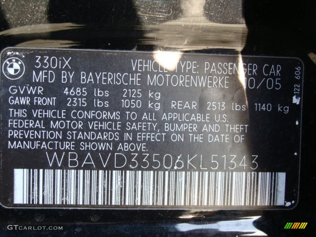 2006 3 Series 330xi Sedan - Jet Black / Black photo #16