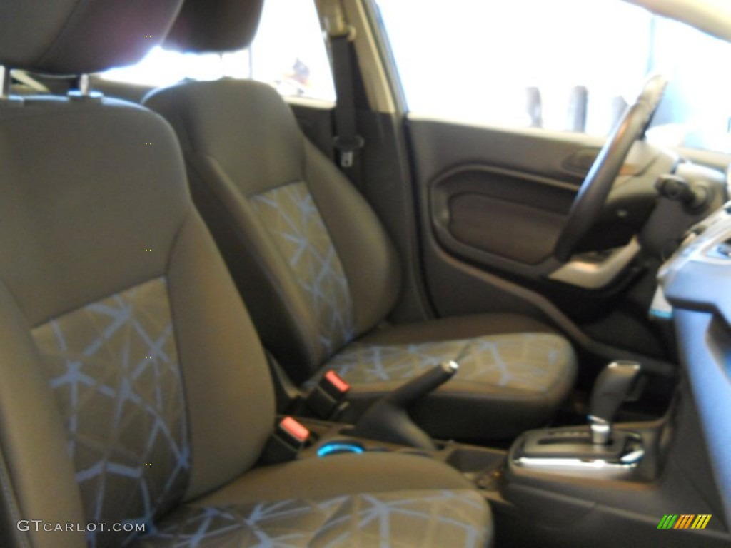 Charcoal Black/Blue Cloth Interior 2011 Ford Fiesta SEL Sedan Photo #55043793
