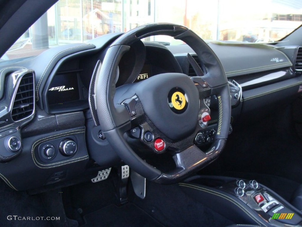 2011 Ferrari 458 Italia Nero (Black) Steering Wheel Photo #55044195