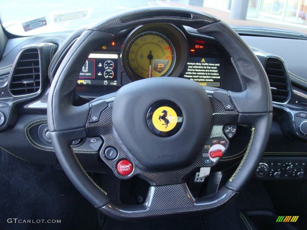 2011 Ferrari 458 Italia Nero (Black) Steering Wheel Photo #55044210