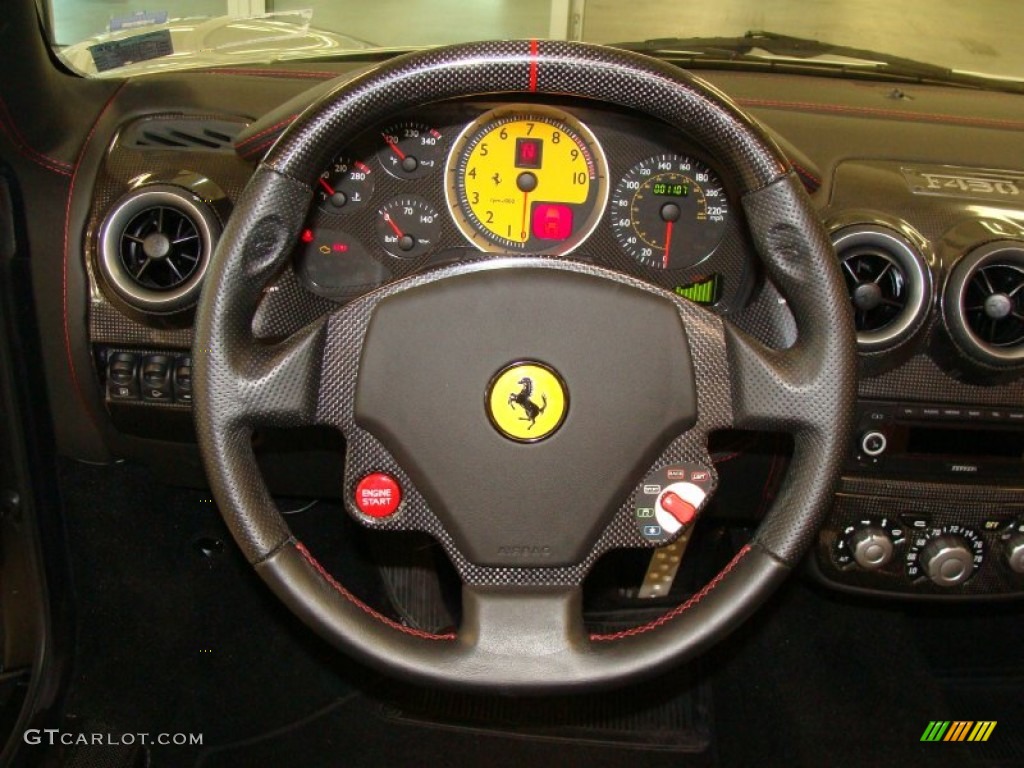 2007 Ferrari F430 Spider F1 Nero Steering Wheel Photo #55044543