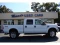 2008 Oxford White Ford F350 Super Duty Lariat Crew Cab 4x4  photo #1