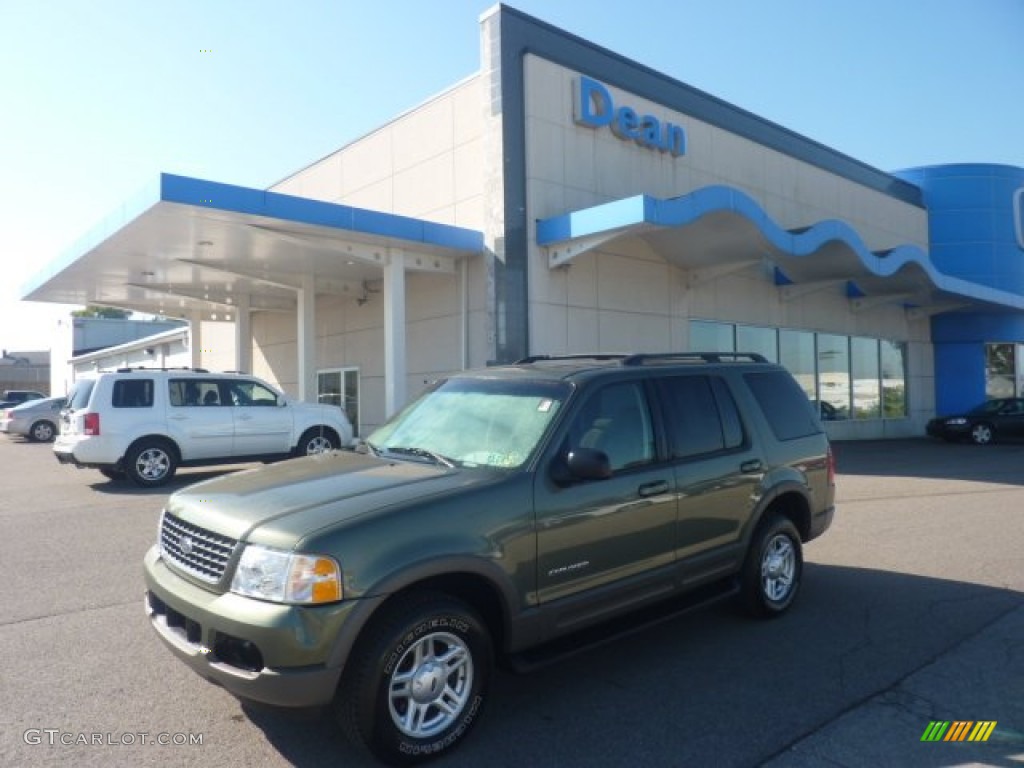 2002 Explorer XLT 4x4 - Estate Green Metallic / Medium Parchment photo #1