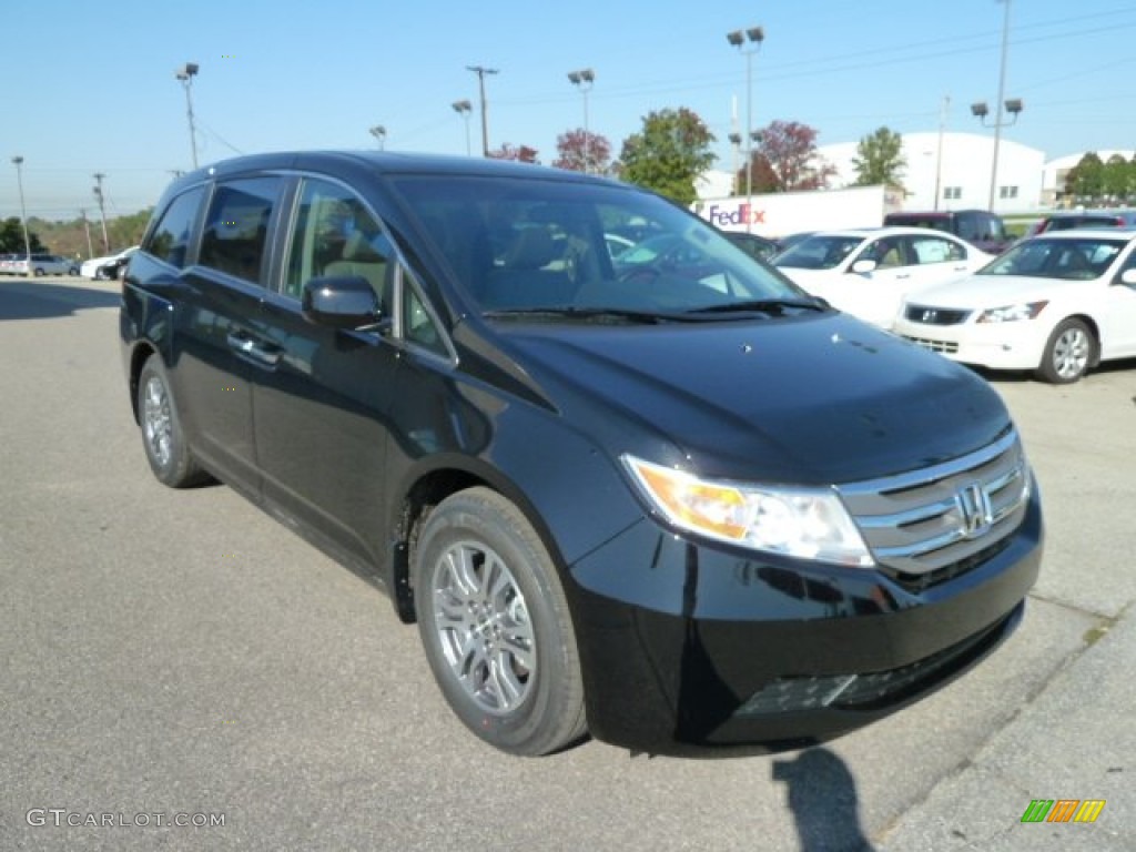Crystal Black Pearl 2012 Honda Odyssey EX-L Exterior Photo #55047198