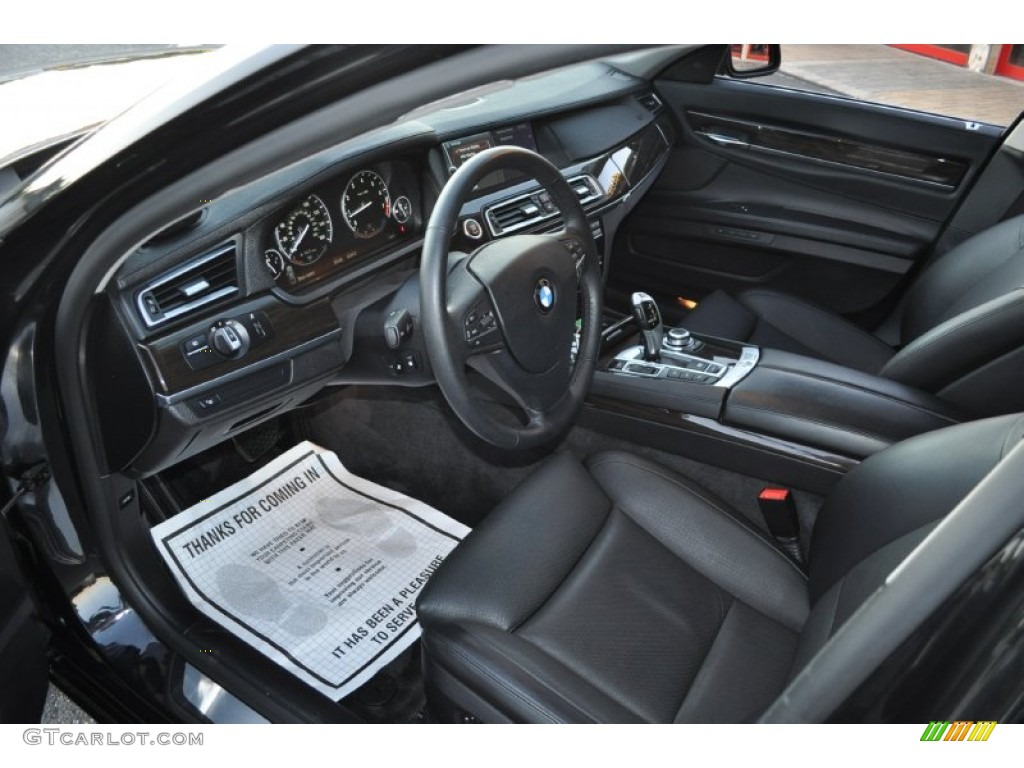 Black Nappa Leather Interior 2010 BMW 7 Series 750i xDrive Sedan Photo #55048447