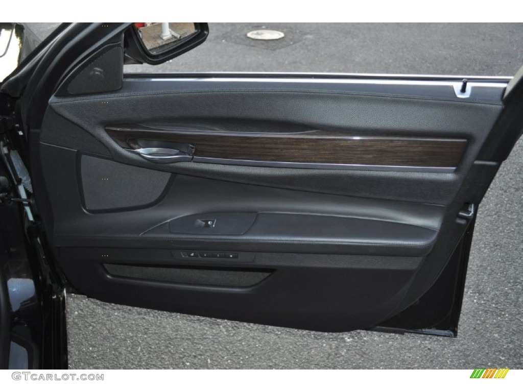 2010 BMW 7 Series 750i xDrive Sedan Black Nappa Leather Door Panel Photo #55048683