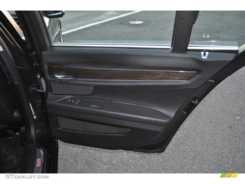 2010 BMW 7 Series 750i xDrive Sedan Black Nappa Leather Door Panel Photo #55048691