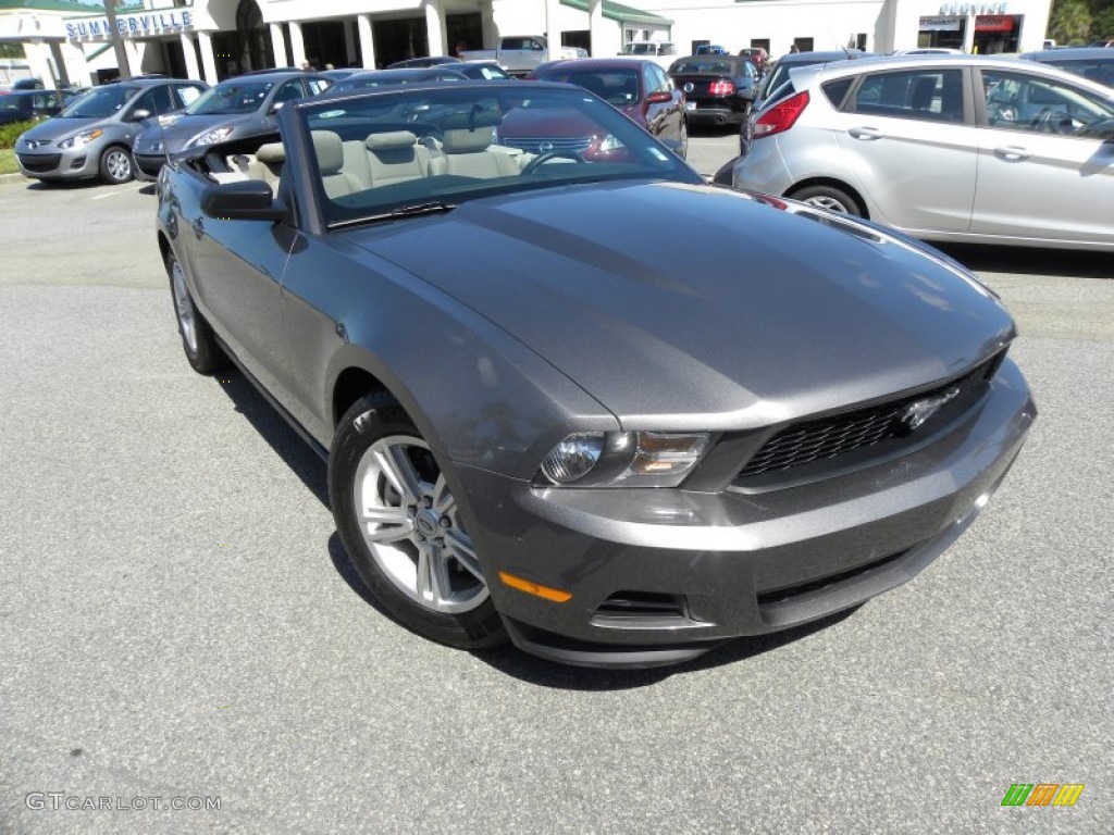 2011 Mustang V6 Convertible - Sterling Gray Metallic / Stone photo #1