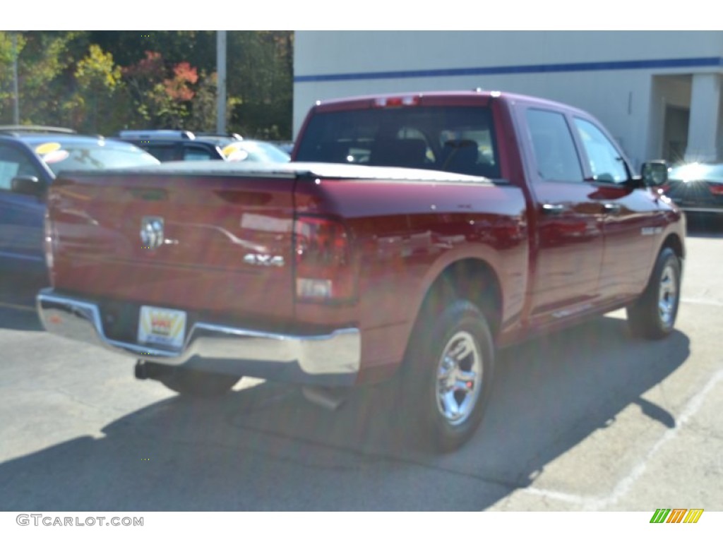 2010 Ram 1500 ST Crew Cab 4x4 - Inferno Red Crystal Pearl / Dark Slate/Medium Graystone photo #6