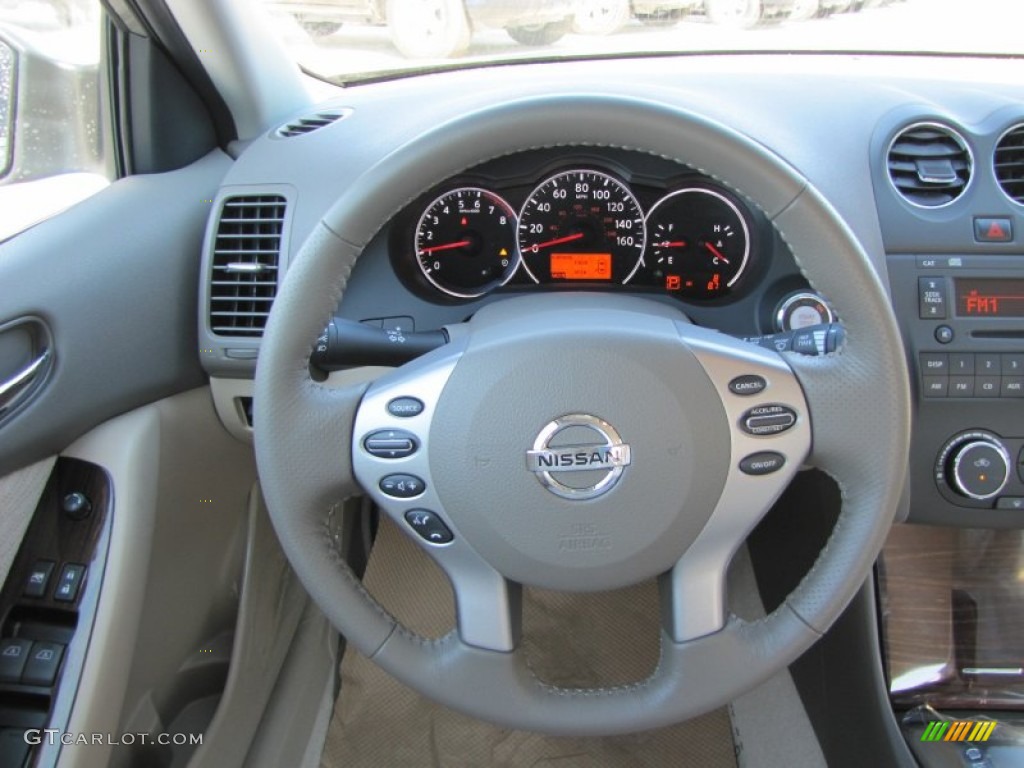 2012 Nissan Altima 2.5 S Blonde Steering Wheel Photo #55052028