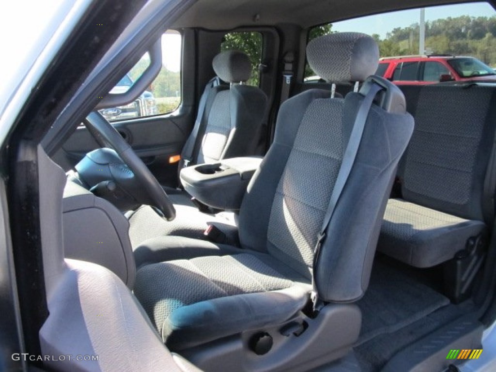Medium Graphite Interior 2001 Ford F150 XLT SuperCab 4x4 Photo #55052169