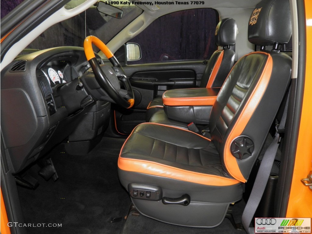 Dark Slate Gray/Orange Interior 2004 Dodge Ram 1500 HEMI GTX Regular Cab Photo #55052253