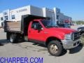 2005 Red Ford F350 Super Duty XL Regular Cab 4x4 Chassis  photo #1