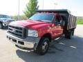 2005 Red Ford F350 Super Duty XL Regular Cab 4x4 Chassis  photo #6