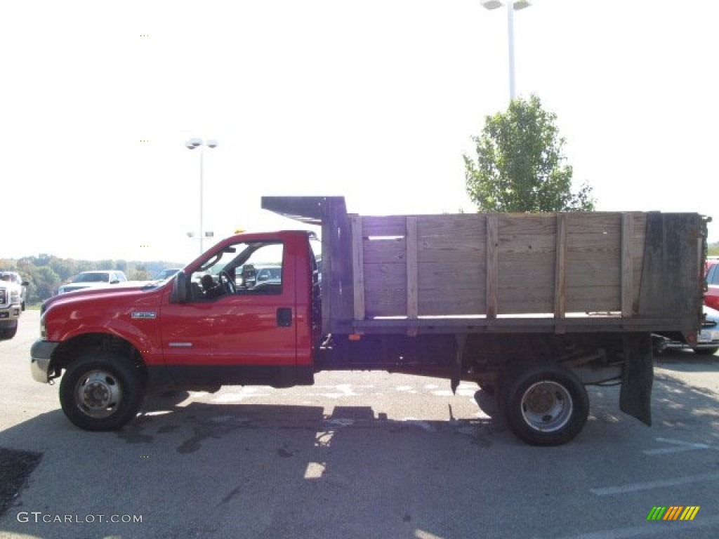 2005 F350 Super Duty XL Regular Cab 4x4 Chassis - Red / Medium Flint photo #7