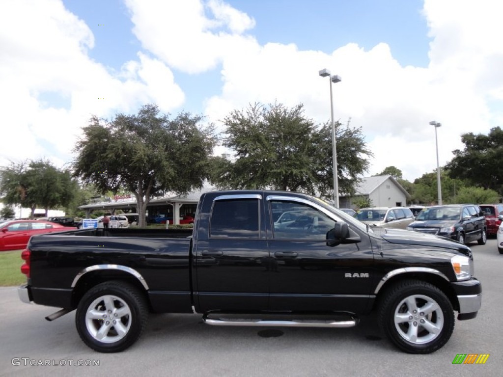 Brilliant Black Crystal Pearl 2008 Dodge Ram 1500 Big Horn Edition Quad Cab Exterior Photo #55052822
