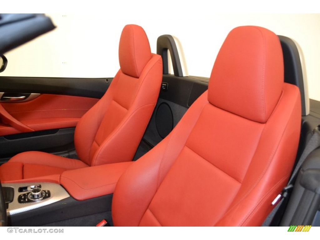 2011 Z4 sDrive30i Roadster - Space Gray Metallic / Coral Red photo #13