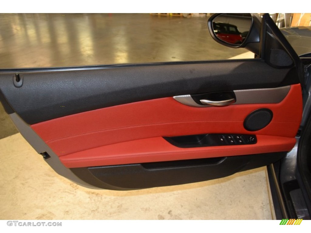 2011 BMW Z4 sDrive30i Roadster Coral Red Door Panel Photo #55053111