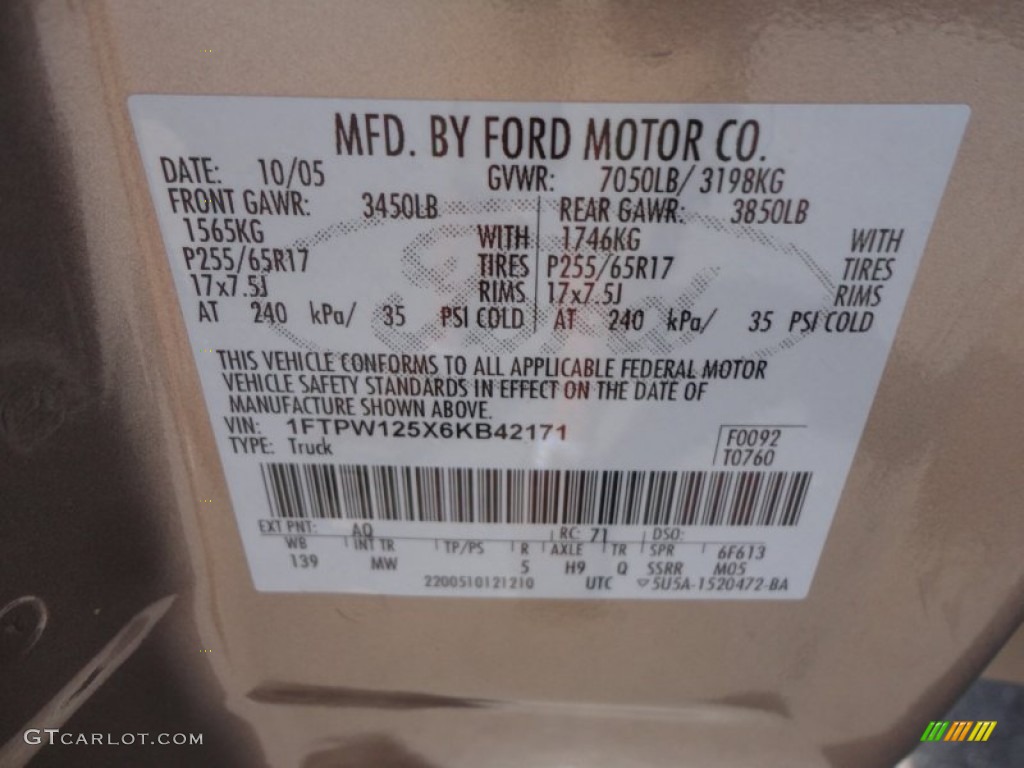 2006 F150 XLT SuperCrew - Arizona Beige Metallic / Tan photo #26