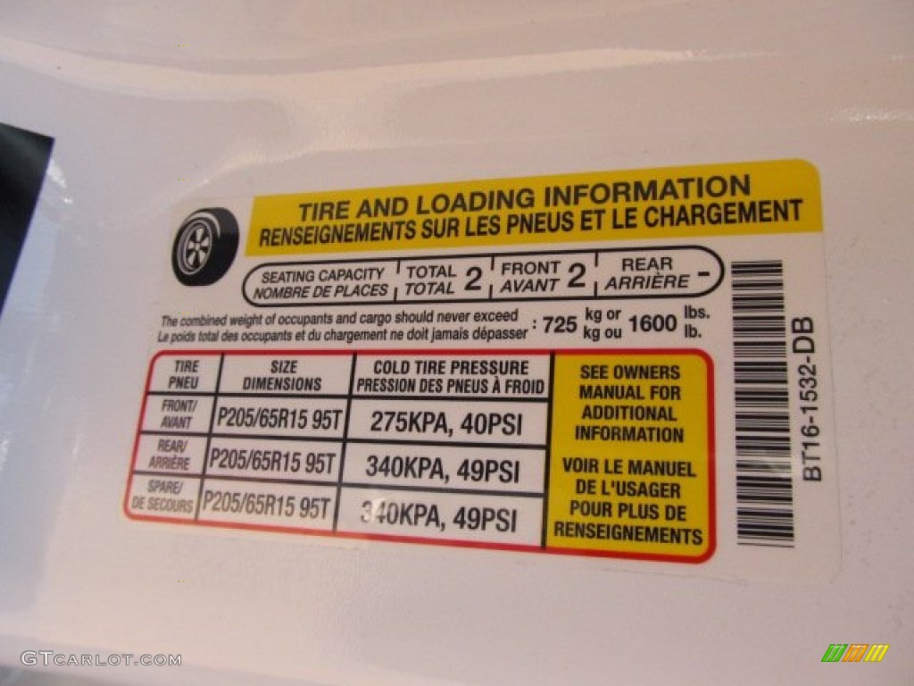 2012 Ford Transit Connect XL Van Info Tag Photo #55053571