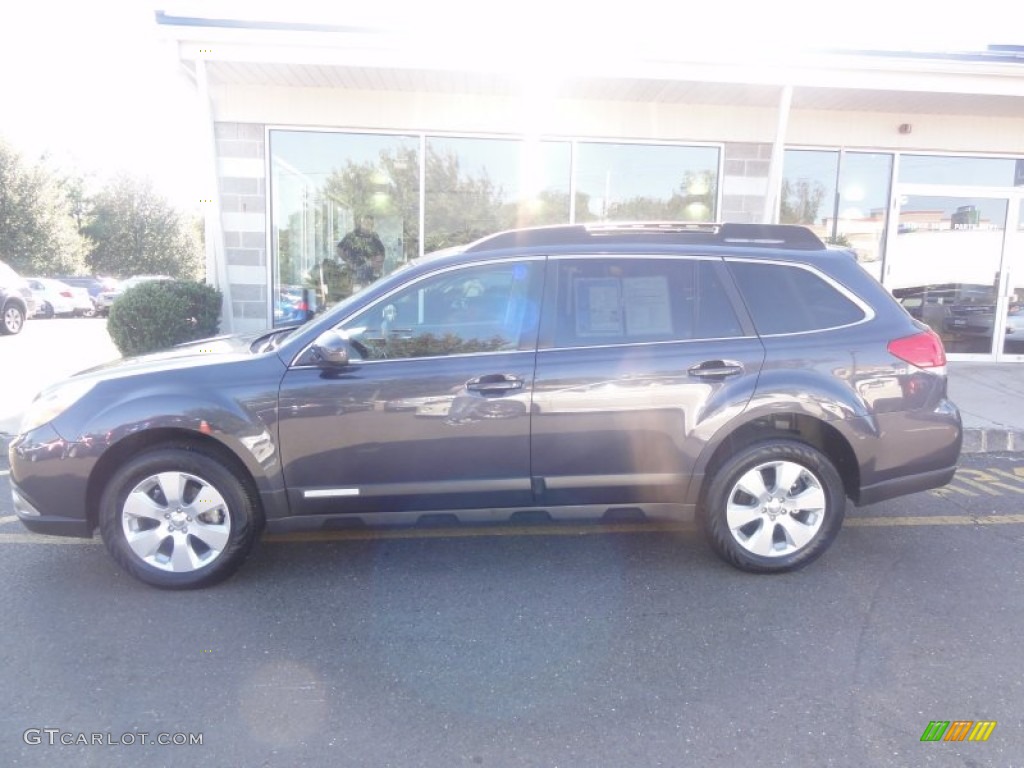 2011 Outback 2.5i Limited Wagon - Graphite Gray Metallic / Off Black photo #3