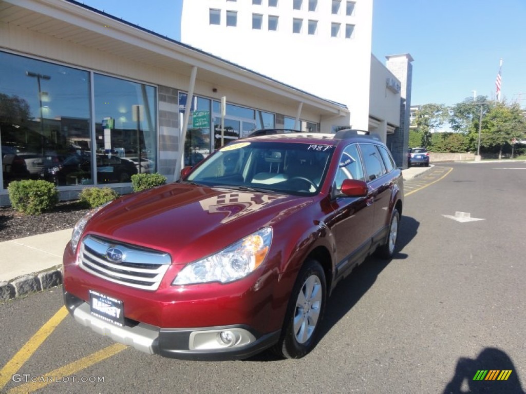 2011 Outback 2.5i Limited Wagon - Ruby Red Pearl / Warm Ivory photo #1