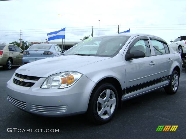 2007 Cobalt LS Sedan - Ultra Silver Metallic / Neutral Beige photo #3