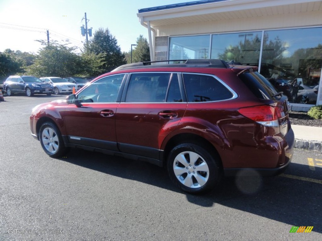 2011 Outback 2.5i Limited Wagon - Ruby Red Pearl / Warm Ivory photo #4