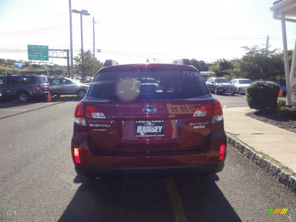 2011 Outback 2.5i Limited Wagon - Ruby Red Pearl / Warm Ivory photo #6