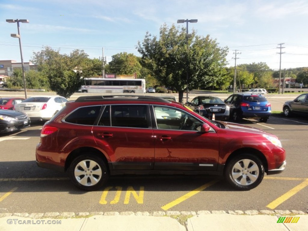 2011 Outback 2.5i Limited Wagon - Ruby Red Pearl / Warm Ivory photo #9