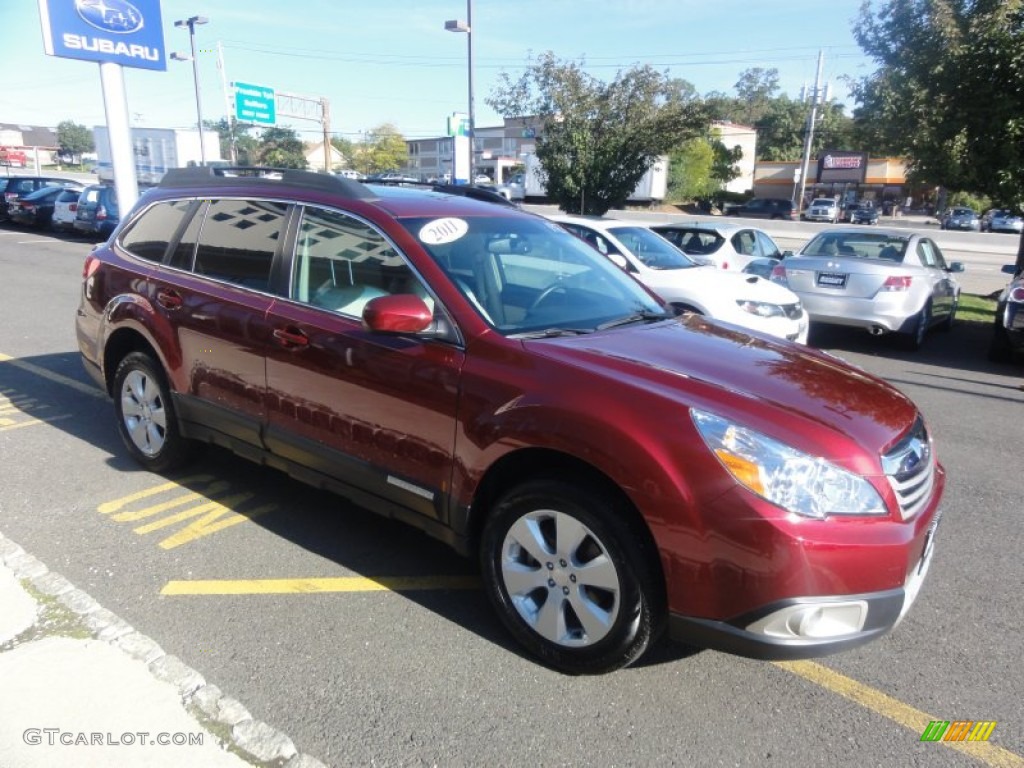 2011 Outback 2.5i Limited Wagon - Ruby Red Pearl / Warm Ivory photo #10