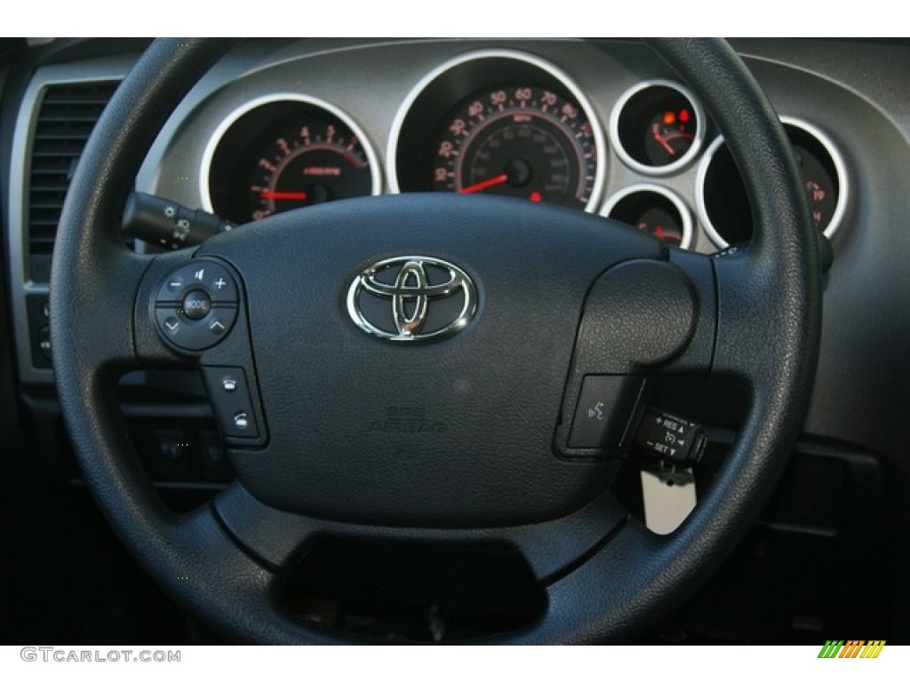 2012 Toyota Tundra TRD Rock Warrior Double Cab 4x4 Black Steering Wheel Photo #55055823