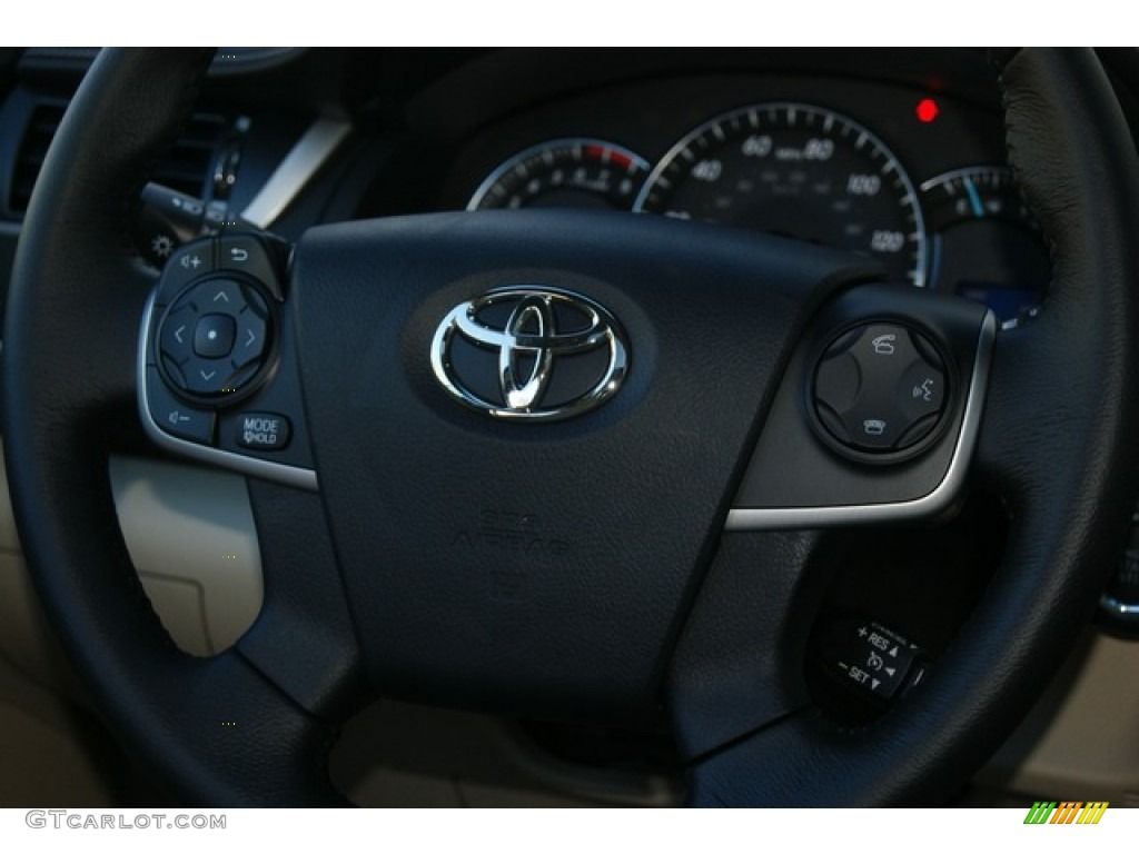 2012 Camry XLE V6 - Attitude Black Metallic / Ivory photo #14