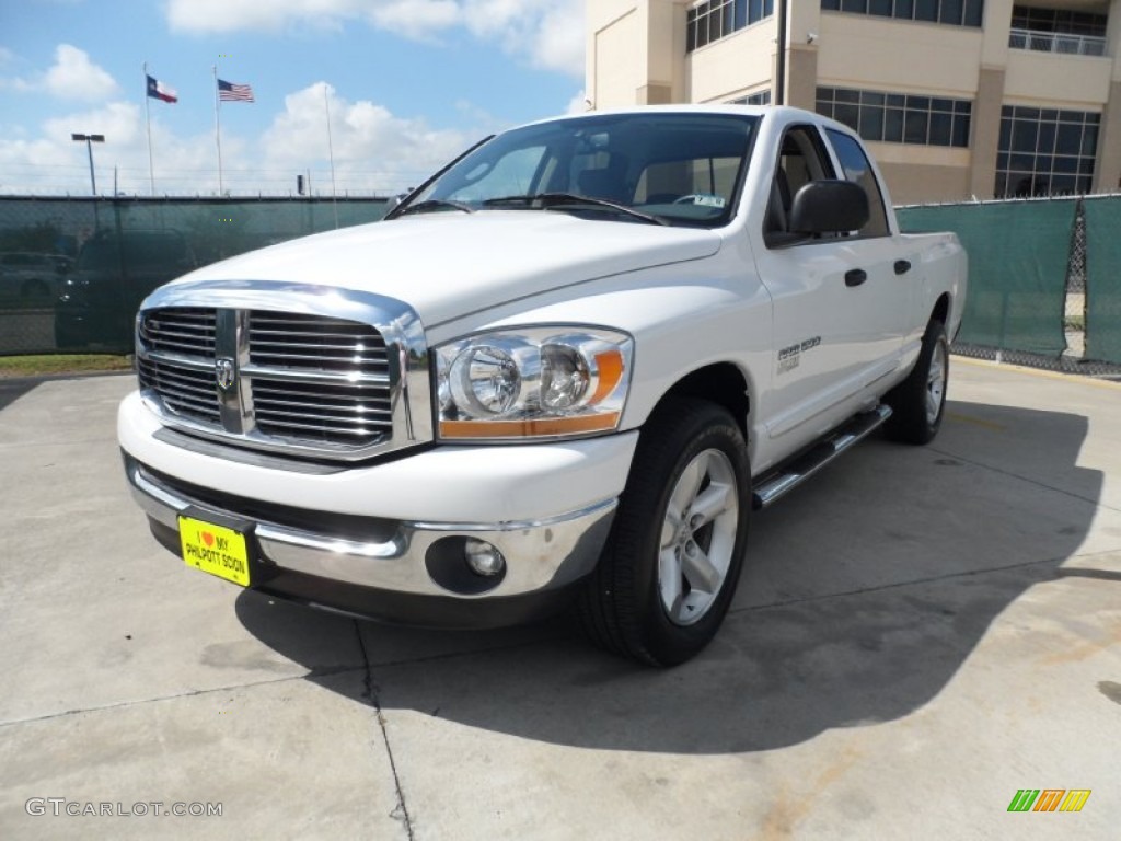 2006 Ram 1500 SLT Lone Star Edition Quad Cab - Bright White / Medium Slate Gray photo #7